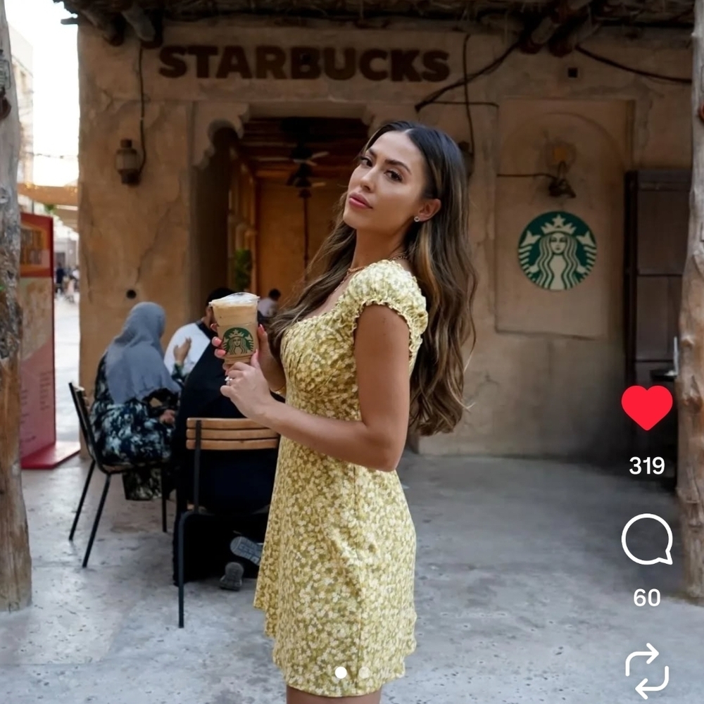 Zara Yellow Floral Mini Dress